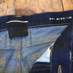Saint Laurent Skinny Low Waist Dark Wash Sz26